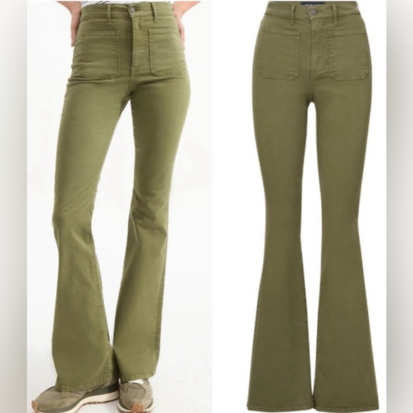 Veronica Beard Beverly high rise skinny flare army NWT